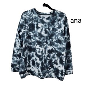 *Ana - Women's pullover sweatshirt, Long sleeve, black/white, Size L, EUC NWT